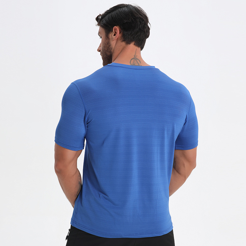 Wholesale Slim Fit T Shirt Men Quick Dry Gym Shirt Polyester Spandex Large Short Sleeve Shirts For Men