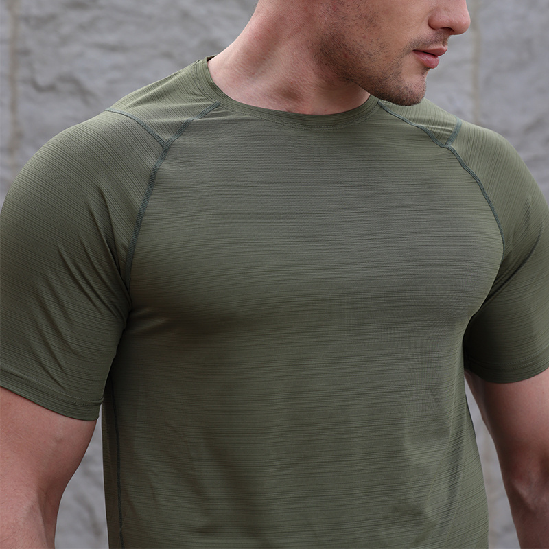 Wholesale 89 polyester 11spandex custom logo breathable sports t-shirt men dry fit athletic shirts gym