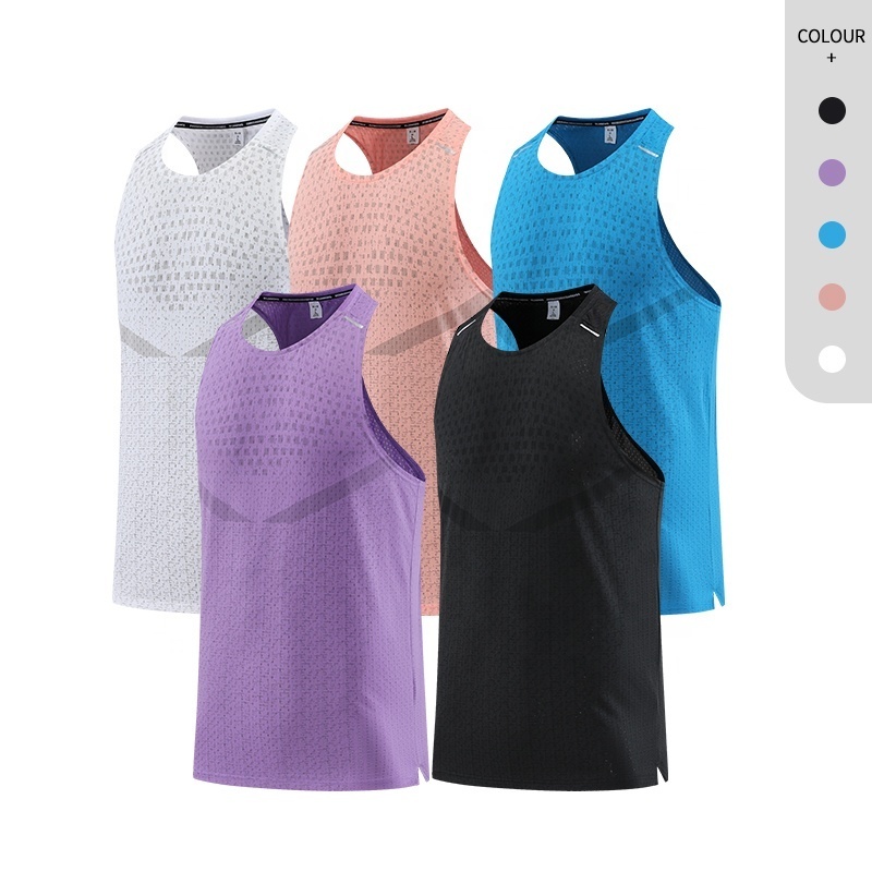 New Fashion 100% Polyester Mesh Men's Bodybuilding Training Tank Tops