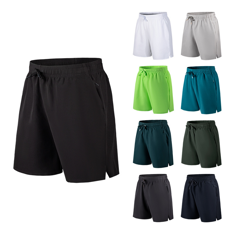 Plus Size Blank Shorts Custom Logo 5 Inch Inseam Side Split Men Gym Shorts Athletic Shorts For Men