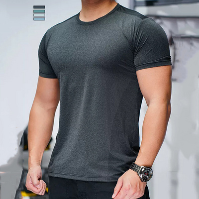 Men's Sportswear Gym Lightweight Clothing Quick Dry T-Shirt  Athletic Breathable Sports Moisture Wicking Nylon Spandex shirts