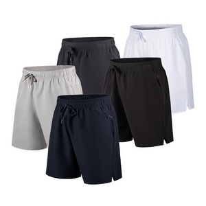 Plus Size Blank Shorts Custom Logo 5 Inch Inseam Side Split Men Gym Shorts Athletic Shorts For Men