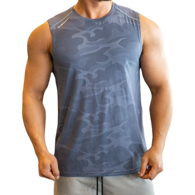 Summer Men Gym Workout Camouflage Sleeveless Tank Tops Vest