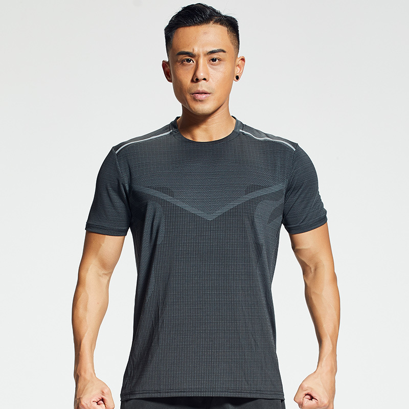 88% Polyester 12% Spandex Quick Dry Sport Short Sleeve Shirt Custom Clothing Gym Wear Men Running Shirt