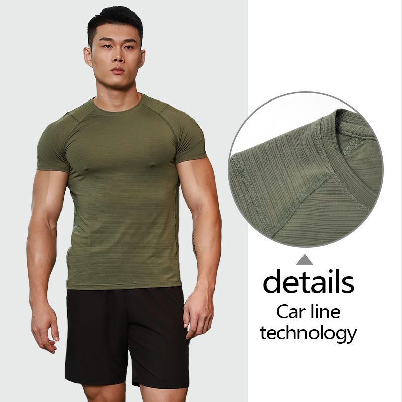 89%polyester 11% spandex custom private logo workout wear gym clothing fitness apparel men T Shirt