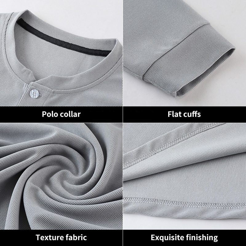 Hot sales 100% polyester Polo shirts skin friendly fabric Polo collar long sleeve shirts for men