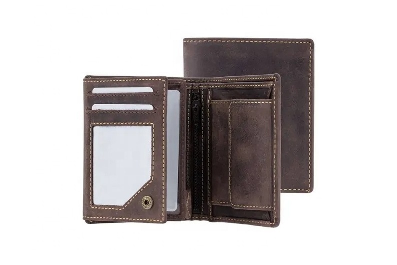 New Product Crazy Horse Leather Genuine Wallet Men's Business Wallet Leather Coin Purse LW-0153