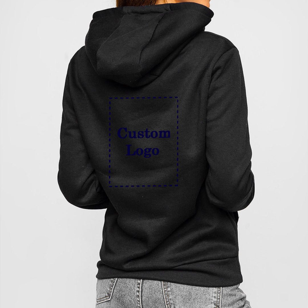 Wholesale Cheap Winter 450gsm In Different Colors Plain Pullover long Custom Logo Printed Pure Color Women's Long Sleeved Hoodie