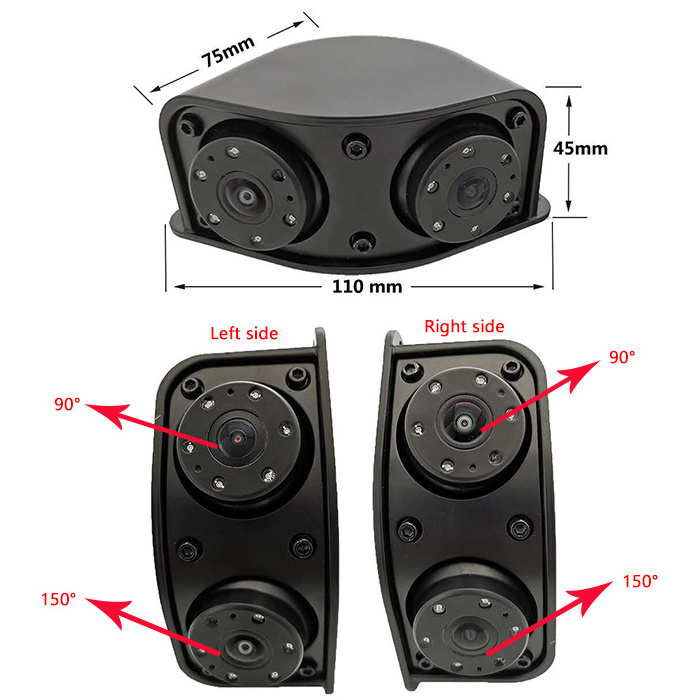 ISO Factory 12.3 Inch Truck Camera Side Rear View Electronics Mirror Monitor AHD Car Monitor With Record For Bus