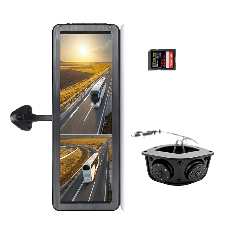 ISO Factory 12.3 Inch Truck Camera Side Rear View Electronics Mirror Monitor AHD Car Monitor With Record For Bus