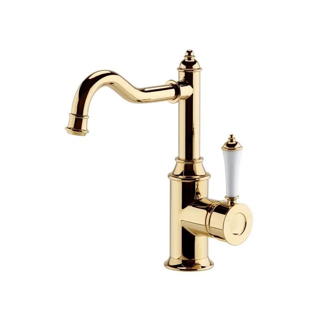 Kitchen Sink Faucet Hot and Cold New Traditional Whole Brass Kitchen Tap Luxury ceramic lever handle Chrome