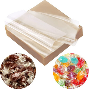 Wholesale 5x5 Inch Transparent Cellophane Wrappers Custom Clear Candy Wrapper