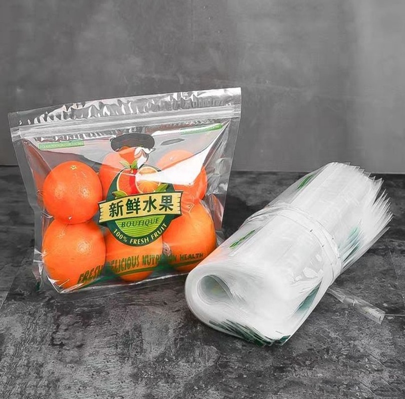 Recycle CPP Polyethylene Micro Perforated Plastic Bag for Fresh Vegetable Fruit Packaging