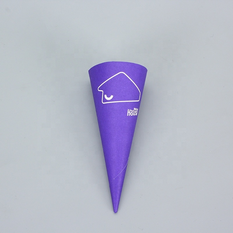 Custom Logo Printed Eco Friendly Ice Cream Cone Paper Ice Cream Cone Packaging