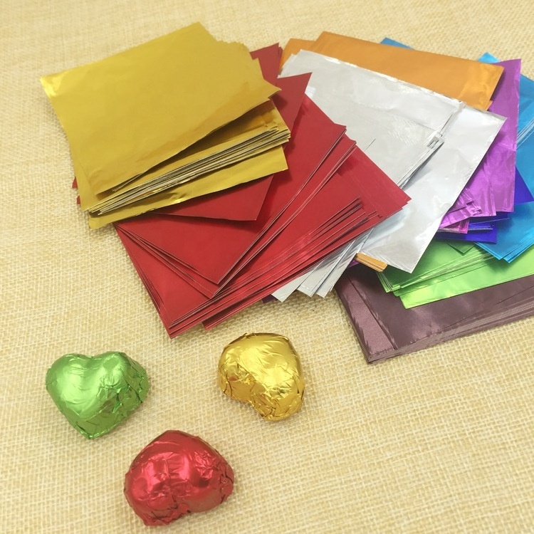 Colored Aluminum Chocolate Bar Foil Wrapper Christmas Chocolate Foil