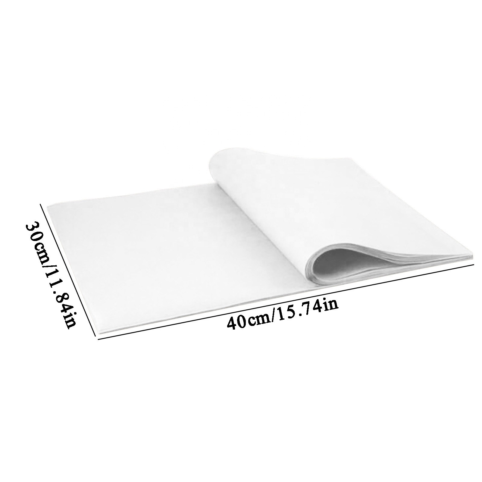 White Non-stick Parchment Paper Sheets Unbleached Precut Disposable Baking Paper for Baking Pans