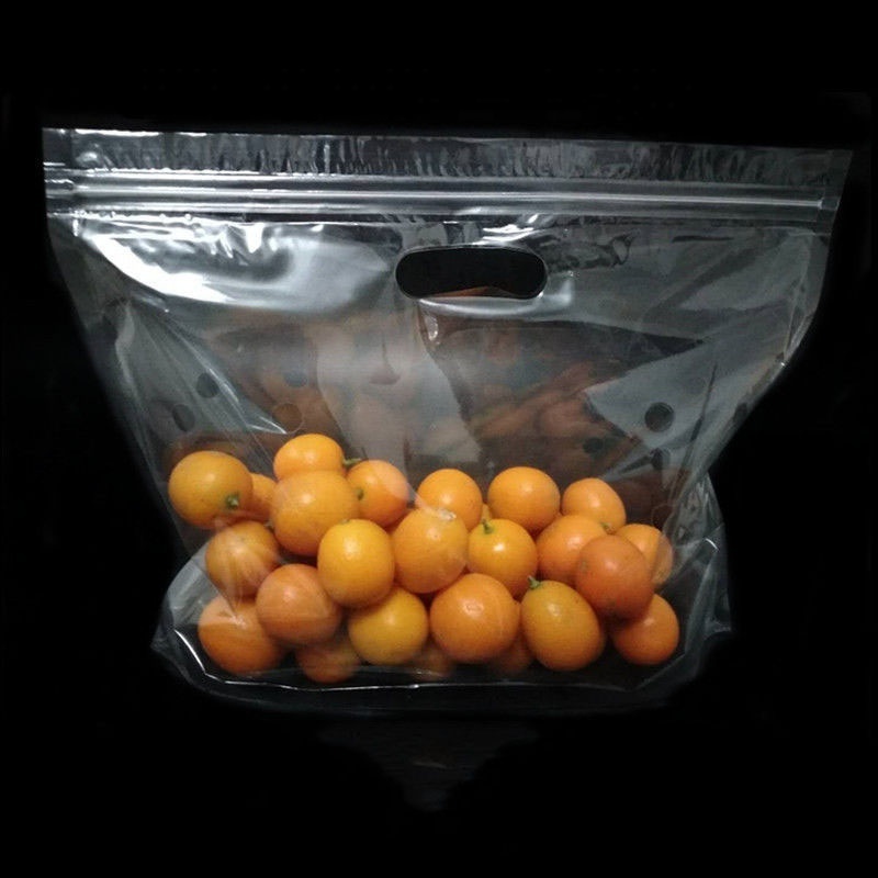 Recycle CPP Polyethylene Micro Perforated Plastic Bag for Fresh Vegetable Fruit Packaging