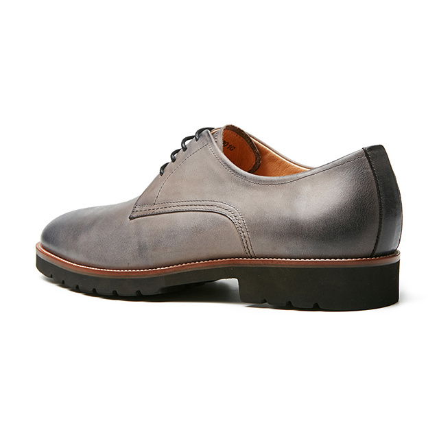 New fashion good  quality design cow calf leather casual derby dress shoes for men