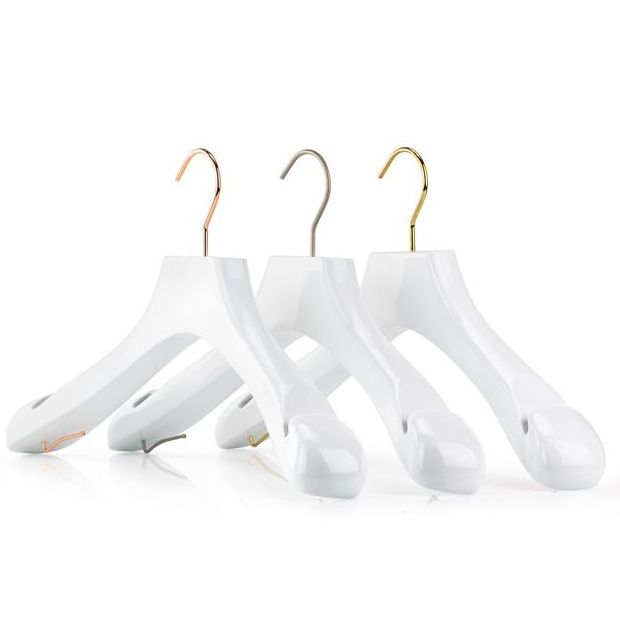 Beautifully crafted bridal dress Matching Underside Hooks Swivel Hook with Broad Shoulders Bridal Dress White Wooden Hanger