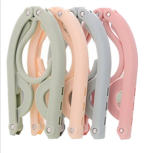 Folded Hanger Plastic Hook Fold Hanger Clothes Laundry Product Travel Space Saving Wardrobe Fordable  Hanger