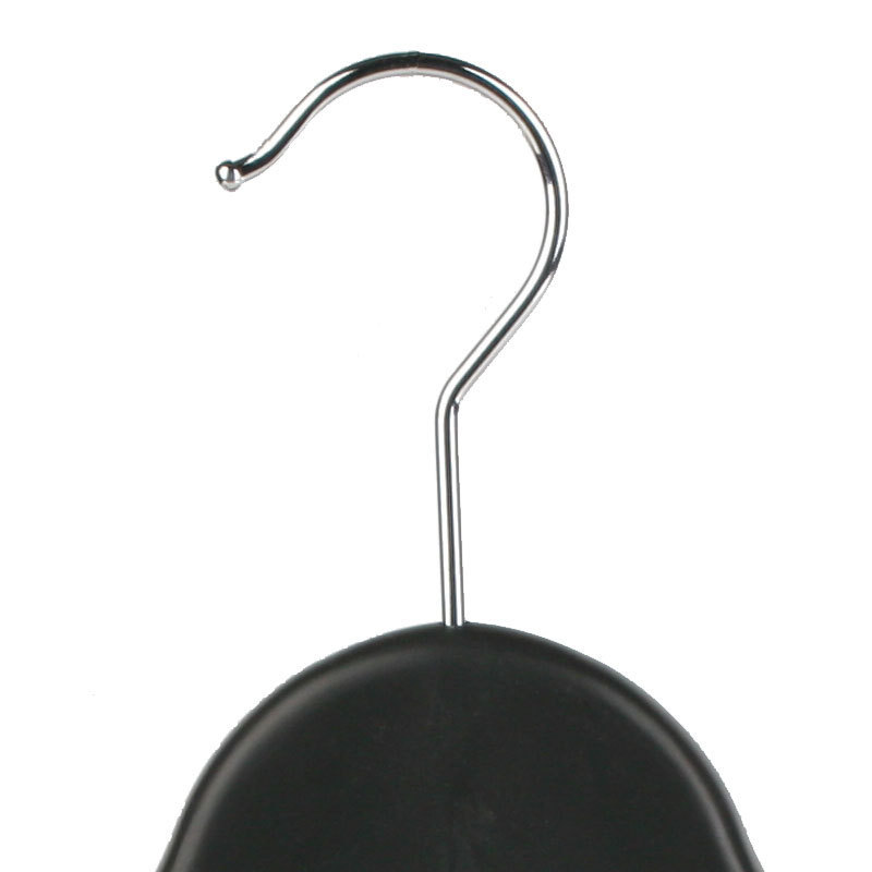 Black Plastic Extra Wide Suit Hangers with logo  wholesale coat hanger cheap plastic ordinary