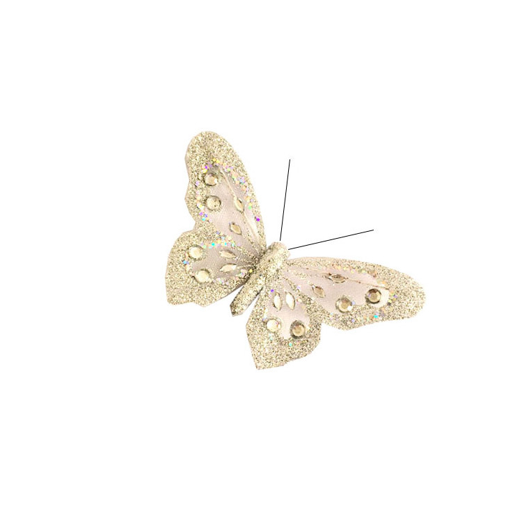 Silver simulation butterflies for spring holidays