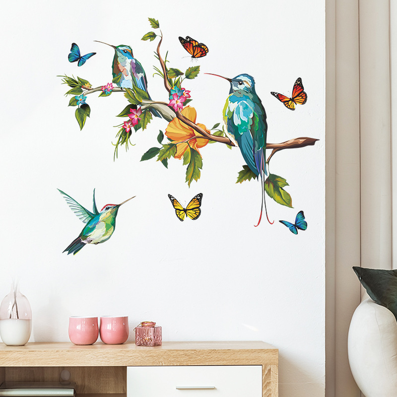 FX-B247 kids room butterfly birds wall stickers decorations wall sticker decoration window stickers