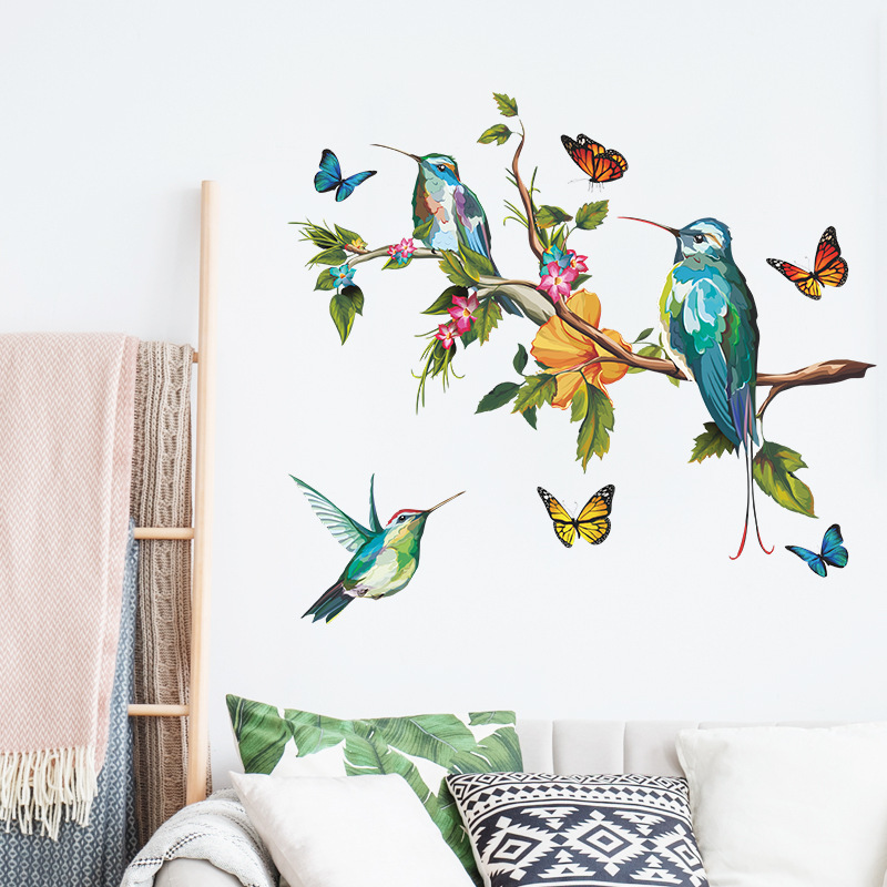 FX-B247 kids room butterfly birds wall stickers decorations wall sticker decoration window stickers