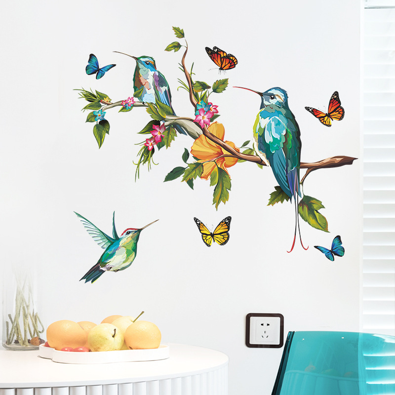 FX-B247 kids room butterfly birds wall stickers decorations wall sticker decoration window stickers