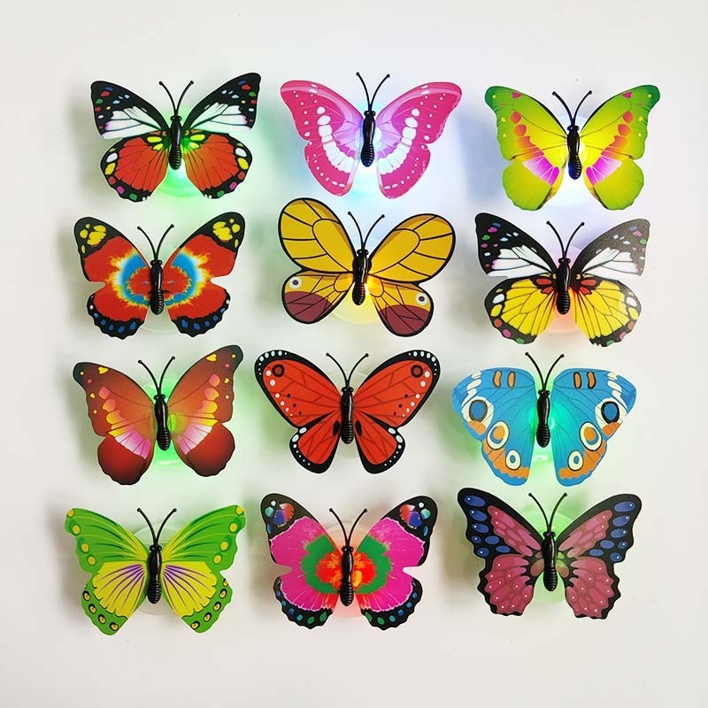 Realistic PVC LED  3d butterfly wall sticker for wall decoration and wedding decoration PVC18143