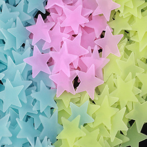 PVC glow effect in the dark stars 3d wall stickers for home decoration and baby room 3cm