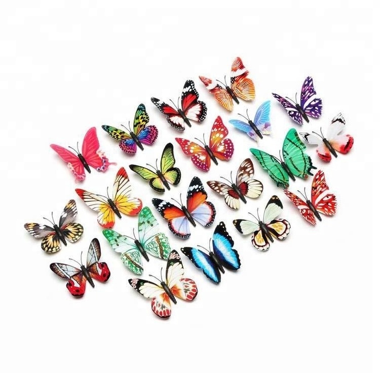 Light reflective glow butterflies 3d wall stickers