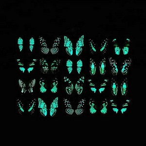 Light reflective glow butterflies 3d wall stickers