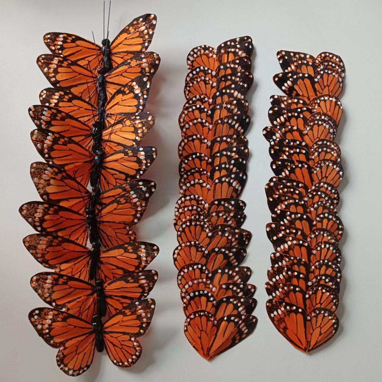 Artificial custom feather butterflies for wedding decorations and wall decor and the hunger games dress Halloween decor