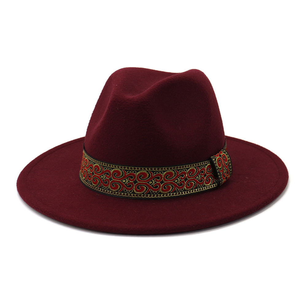 2024 Wholesale Mexico Wide Brim Suede Nap Detail Felt Fedora Hats Unisex Hats Suede Fedora Hats For women and Men