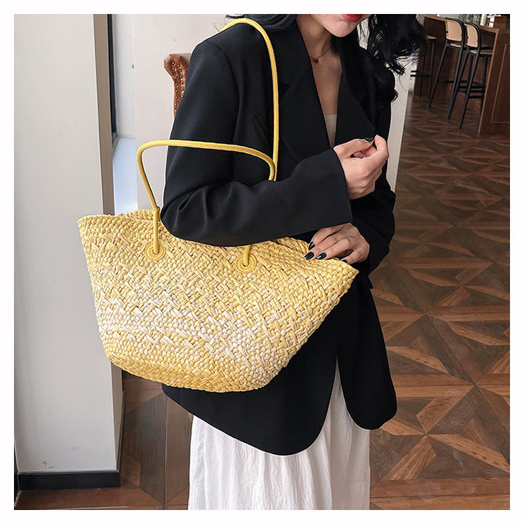 Fashion women's bag handmade beach ladies crossbody large straw bag women summer tote hand bags