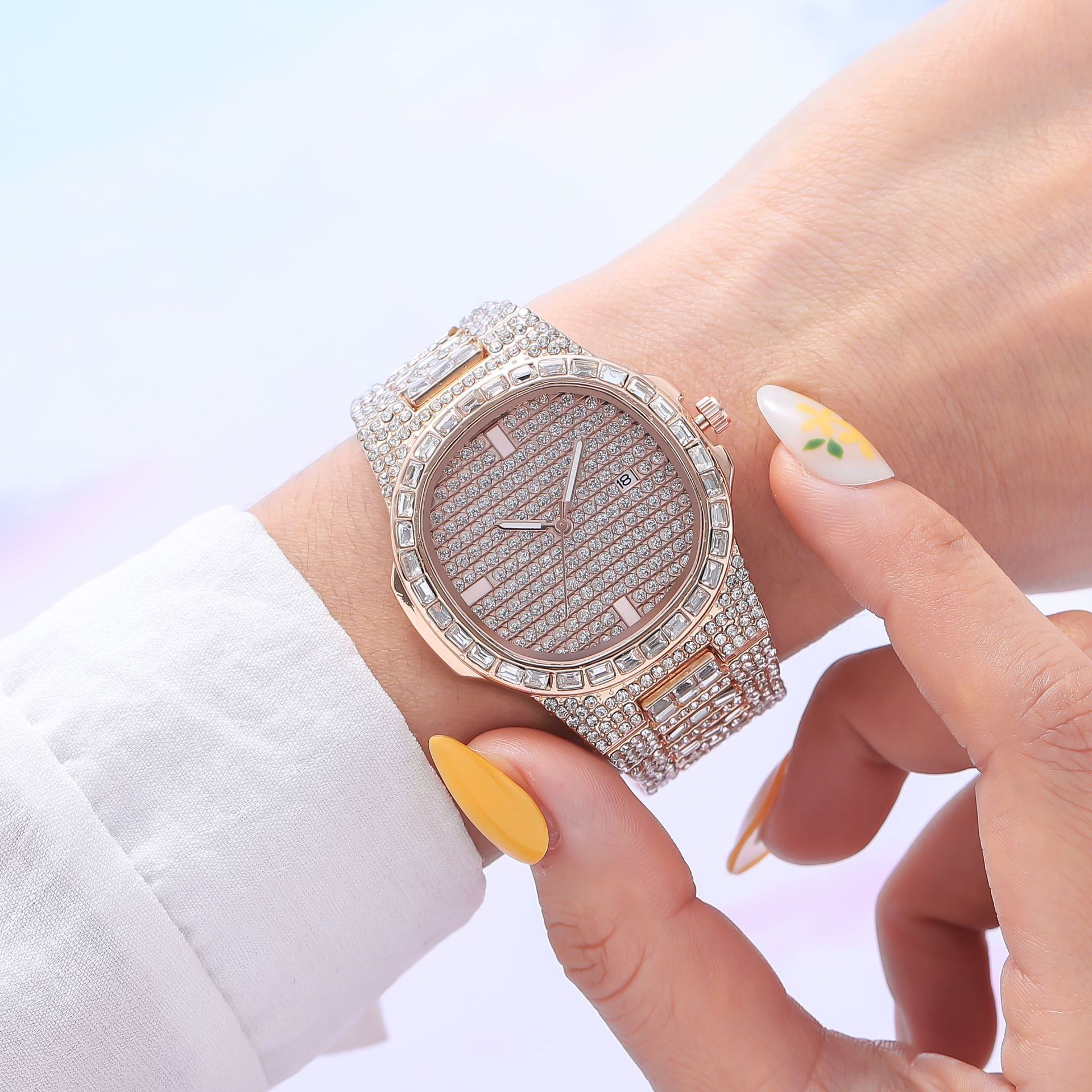 Iced Out Diamond Watch Quartz Gold Silver HIP HOP Iced Out Watches for Men Women