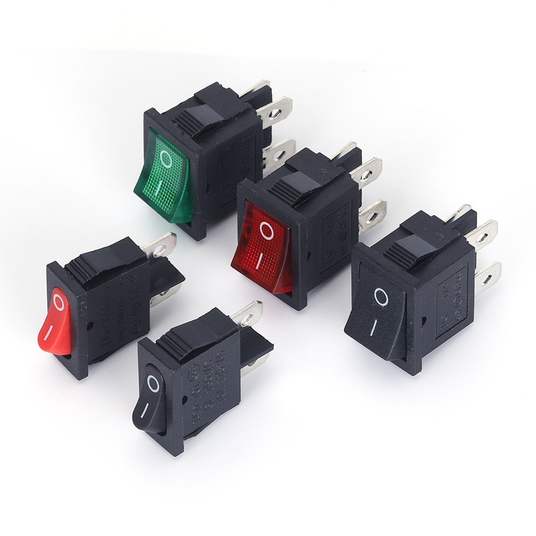 Wholesale Price 15*21mm 250V Black PA66 ON-OFF Short Double Row 4PIN Mini Rectangle Rocker Switch