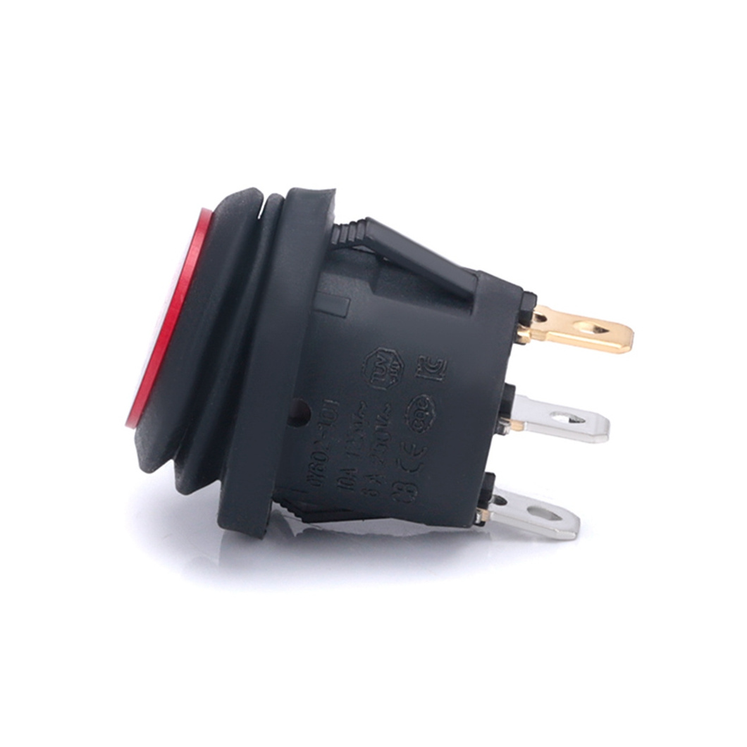 Red illuminated 2V 20A Waterproof On Off SPST rocker switch wireless remote power switch 230v For Car Auto Boat Marine