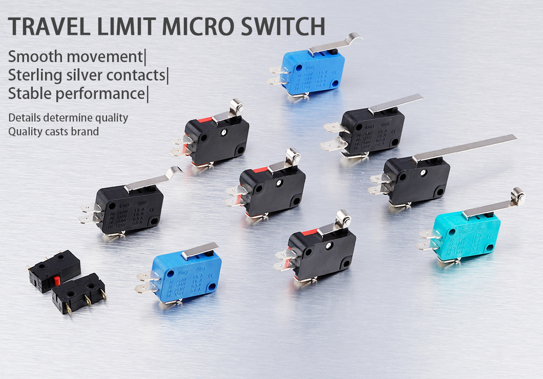 Electrical Miniature Black Micro with Lever Switch Lock Switch 250V micro limit switch