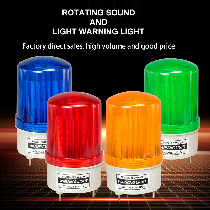 Factory Outlet High Performance Loud Sound Buzzer Rotating Warning Lamp Roadside Safety Flashing Led Warning Light