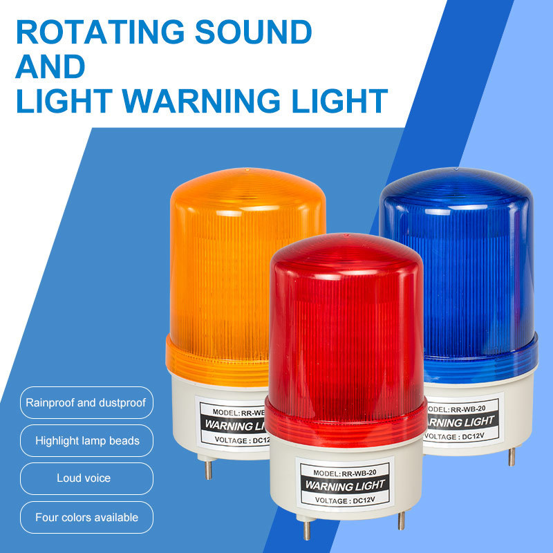 Factory Outlet High Performance Loud Sound Buzzer Rotating Warning Lamp Roadside Safety Flashing Led Warning Light