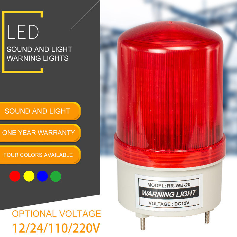 Factory Outlet High Performance Loud Sound Buzzer Rotating Warning Lamp Roadside Safety Flashing Led Warning Light