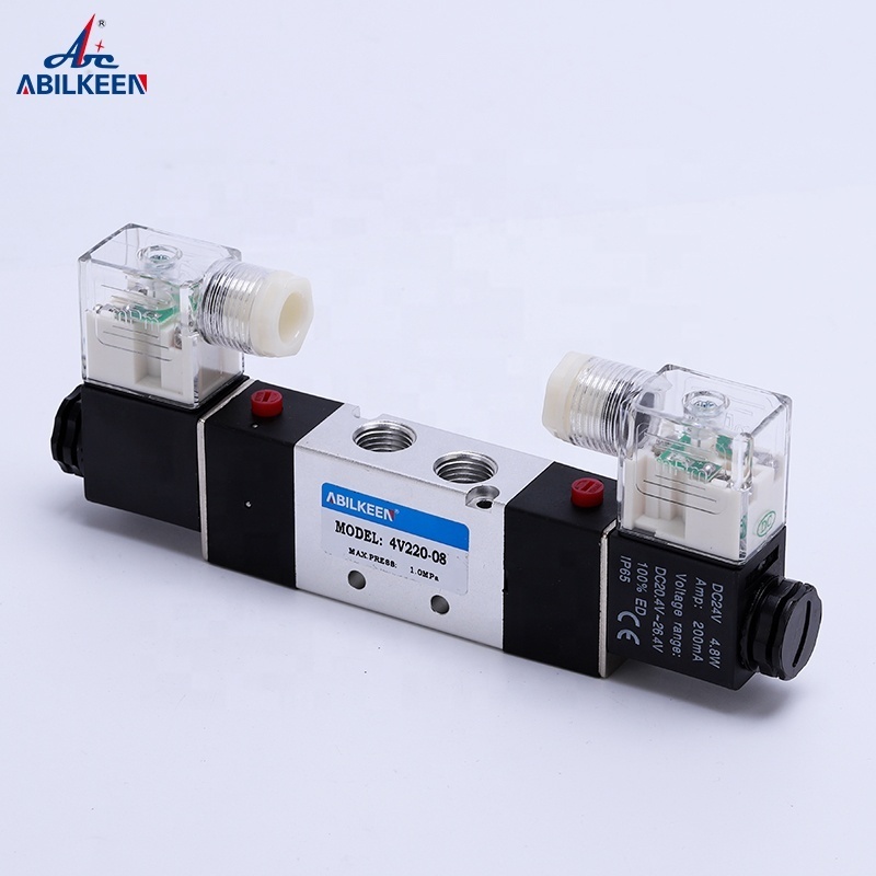 Factory Price 4V320-10 4V220-08 Double Coil Electrical Control 1/8