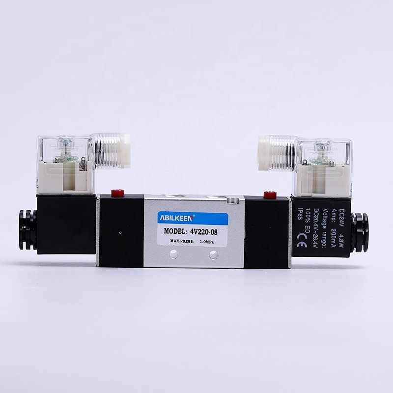 Factory Price 4V320-10 4V220-08 Double Coil Electrical Control 1/8