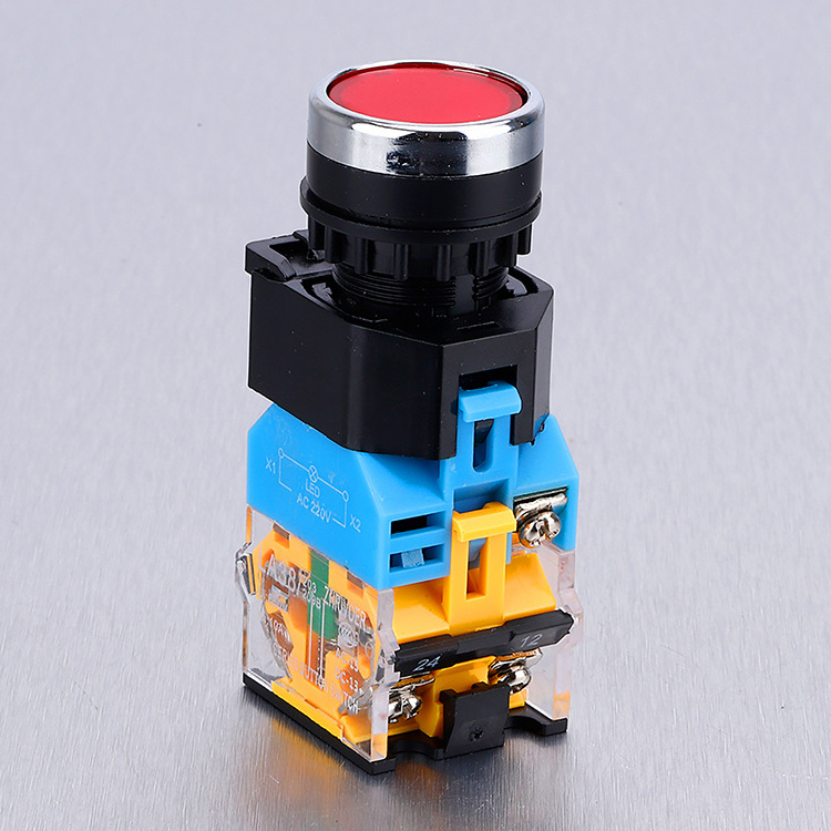 22mm Momentary Spring Return Push Button Switch 1NO+1NCFactory Price Latching Micro Push Button 10A