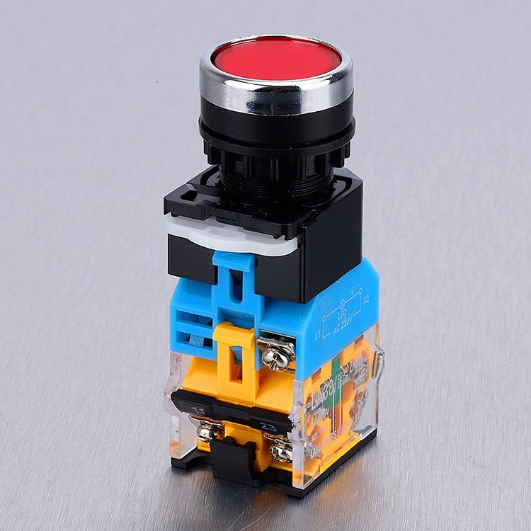 22mm Momentary Spring Return Push Button Switch 1NO+1NCFactory Price Latching Micro Push Button 10A