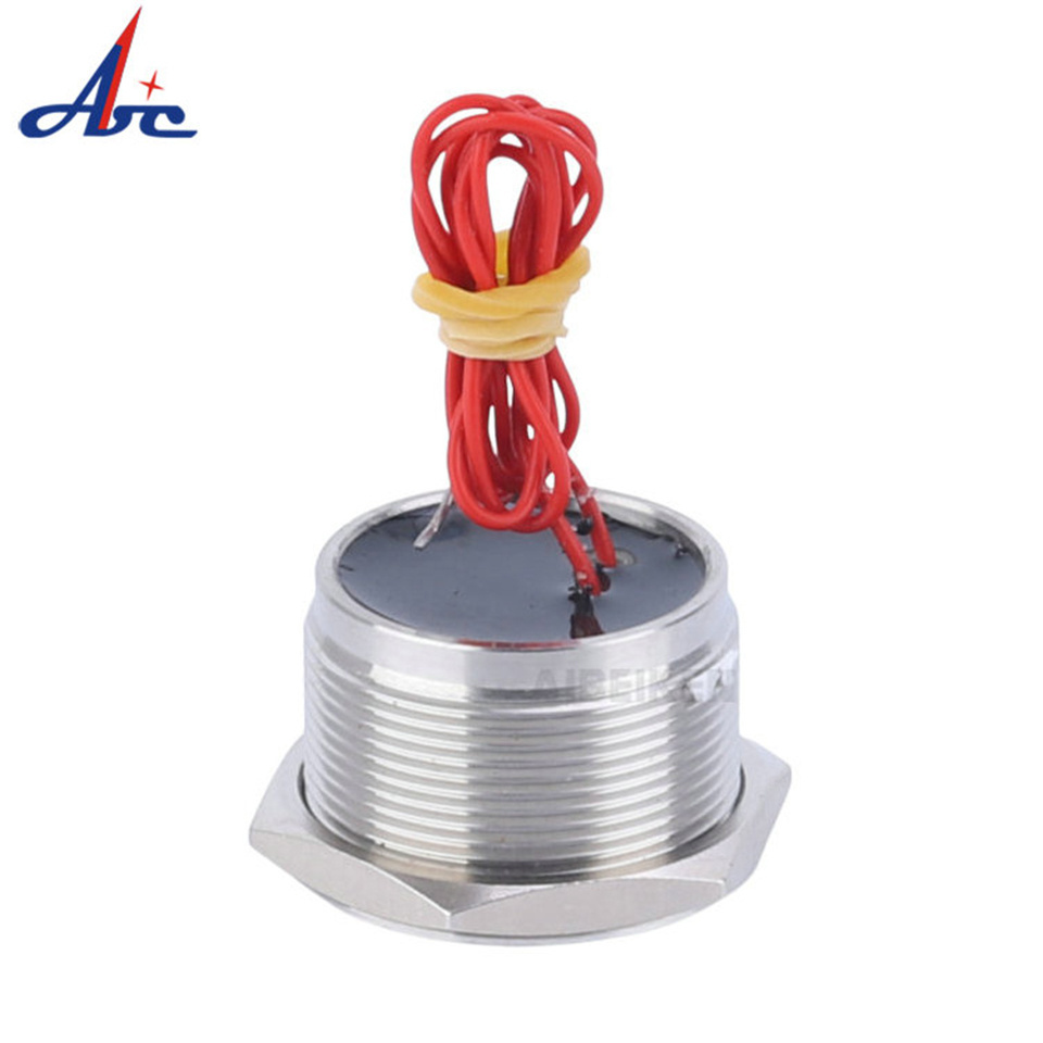 19mm Concave Round Head 2A Momentary IP68 Button Underwater Waterproof Metal Piezoelectric Switch