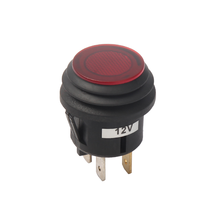 Waterproof LED Light Customized Rounded Rocker Toggle switch 20A 12V DC ON-OFF Illuminated For Boat Rocker Switch