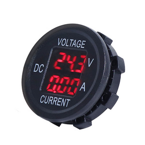 Hot Sale DC 12-24V Fireproof Digital Voltmeter & Ammeter With Led Light For Car Motorcycle Bus Scooter Dual LED Meter Socket